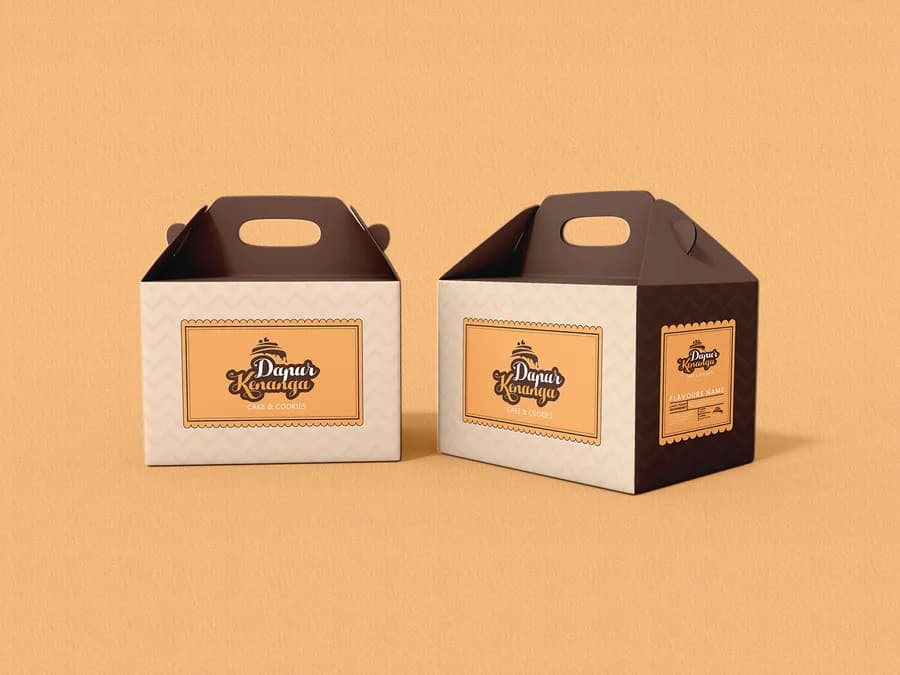 Gable cake box — packaging style reference