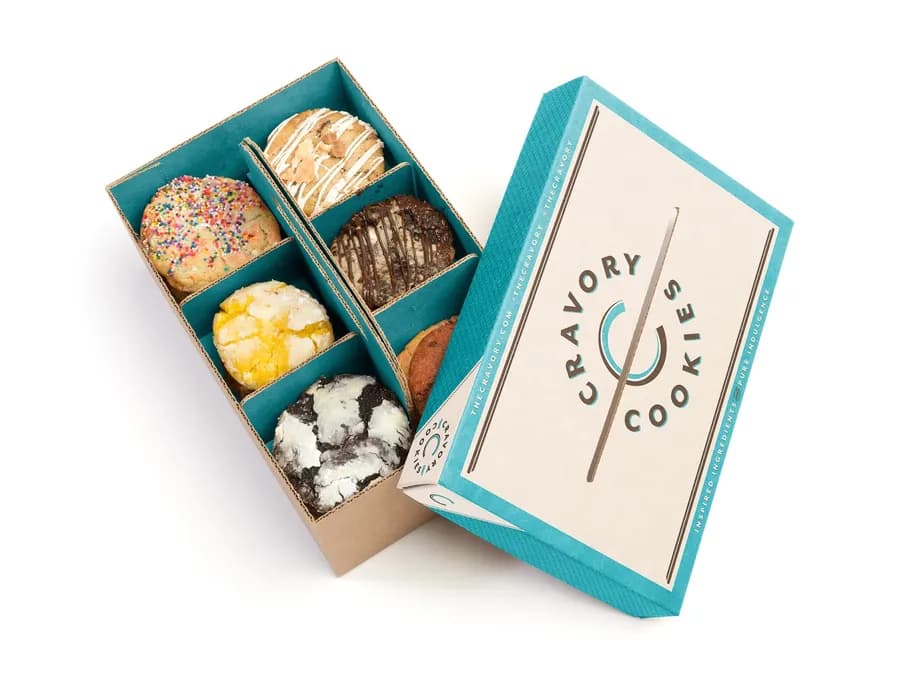 Cookie tray box — packaging style reference