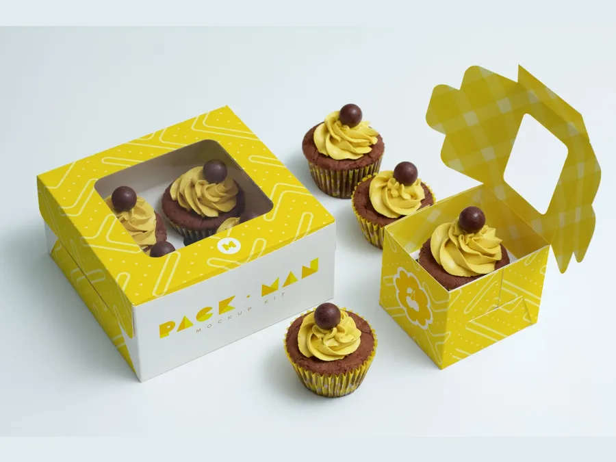 Cupcake window box — packaging style reference