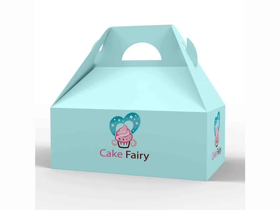 Gable cake box — packaging style reference