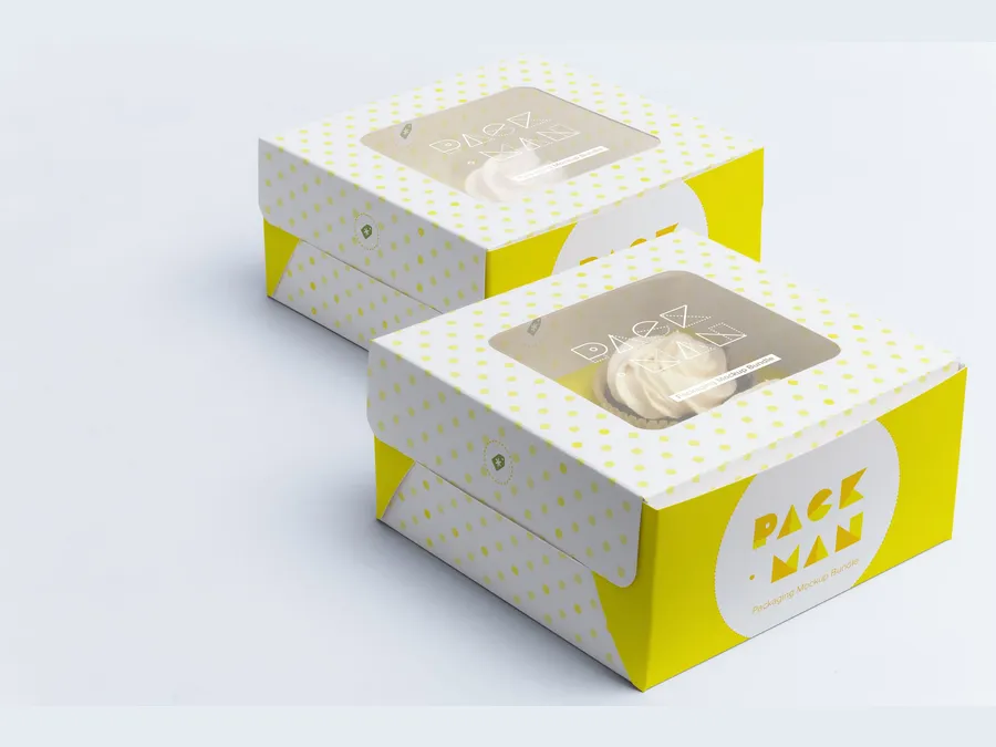 Window cake box — packaging style reference