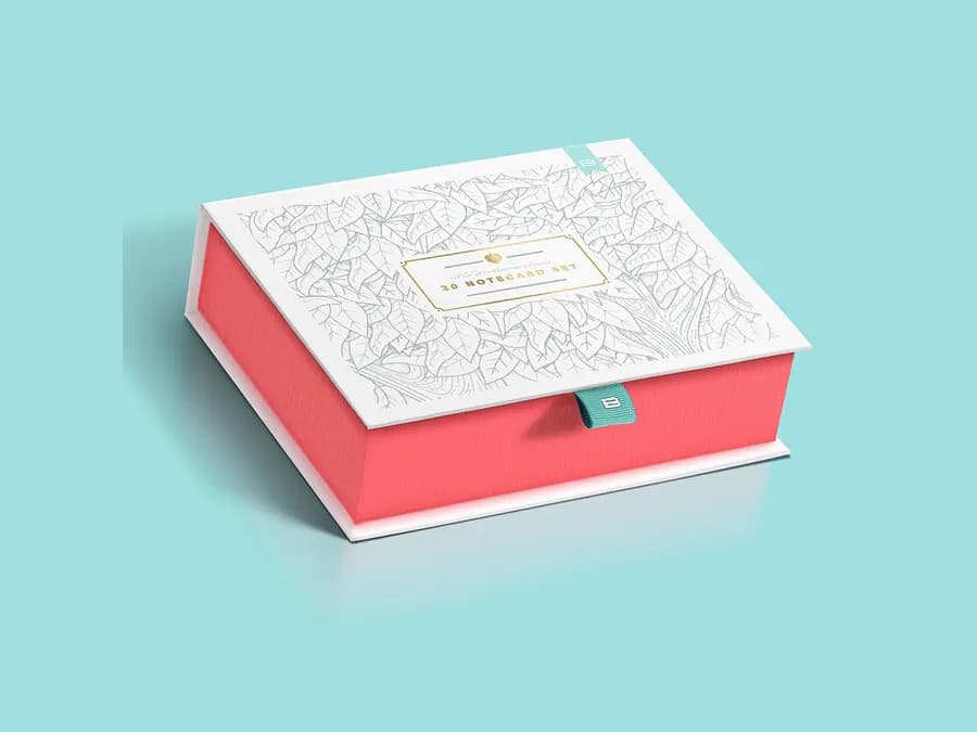 Book-style rigid box — packaging style reference