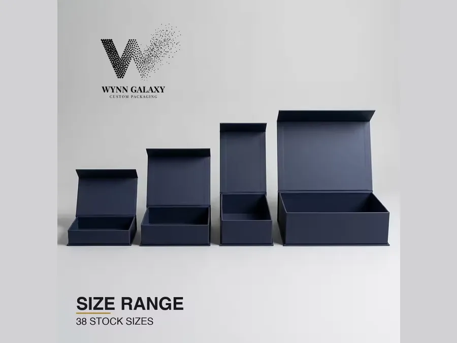 Magnetic box size range — packaging style reference