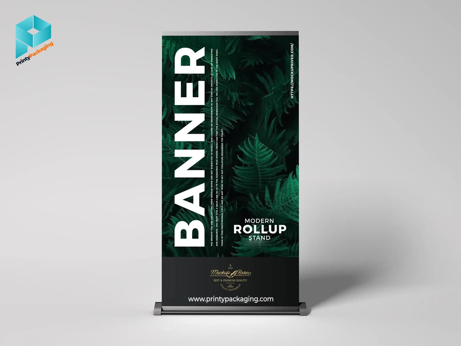Roll-up banner stand with full-colour print
