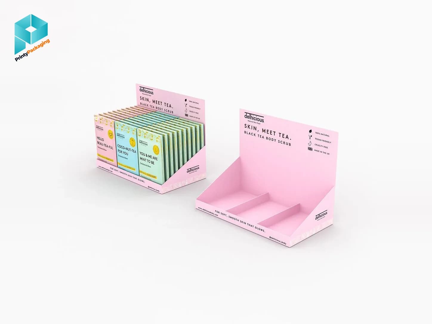 Display Boxes - material and finish detail (concept mockup)