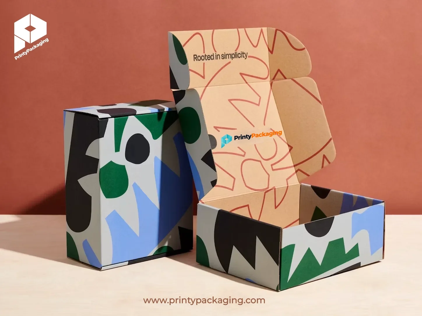 Mailer Boxes - material and finish detail (concept mockup)