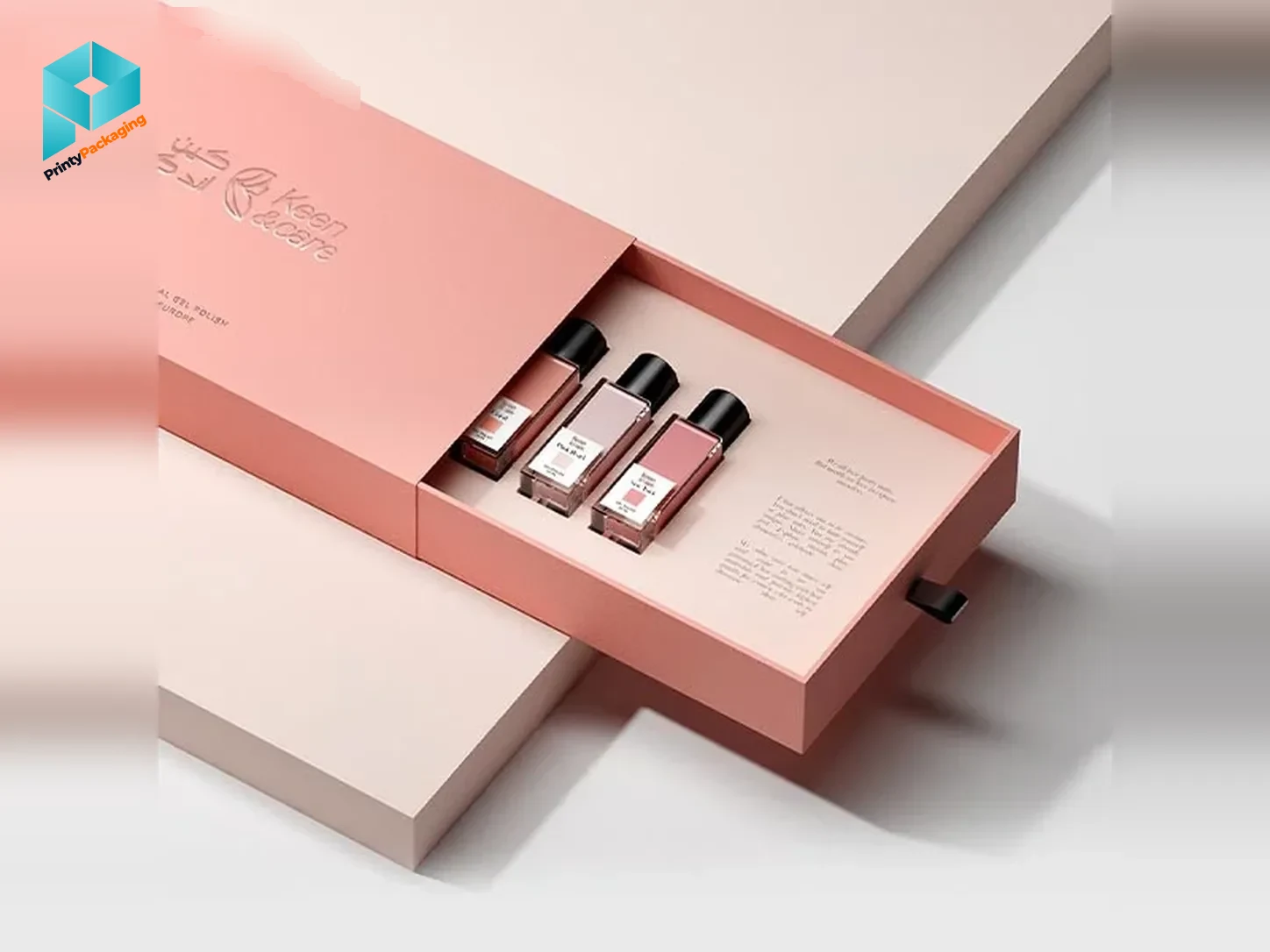 Perfume Boxes - material and finish detail (concept mockup)