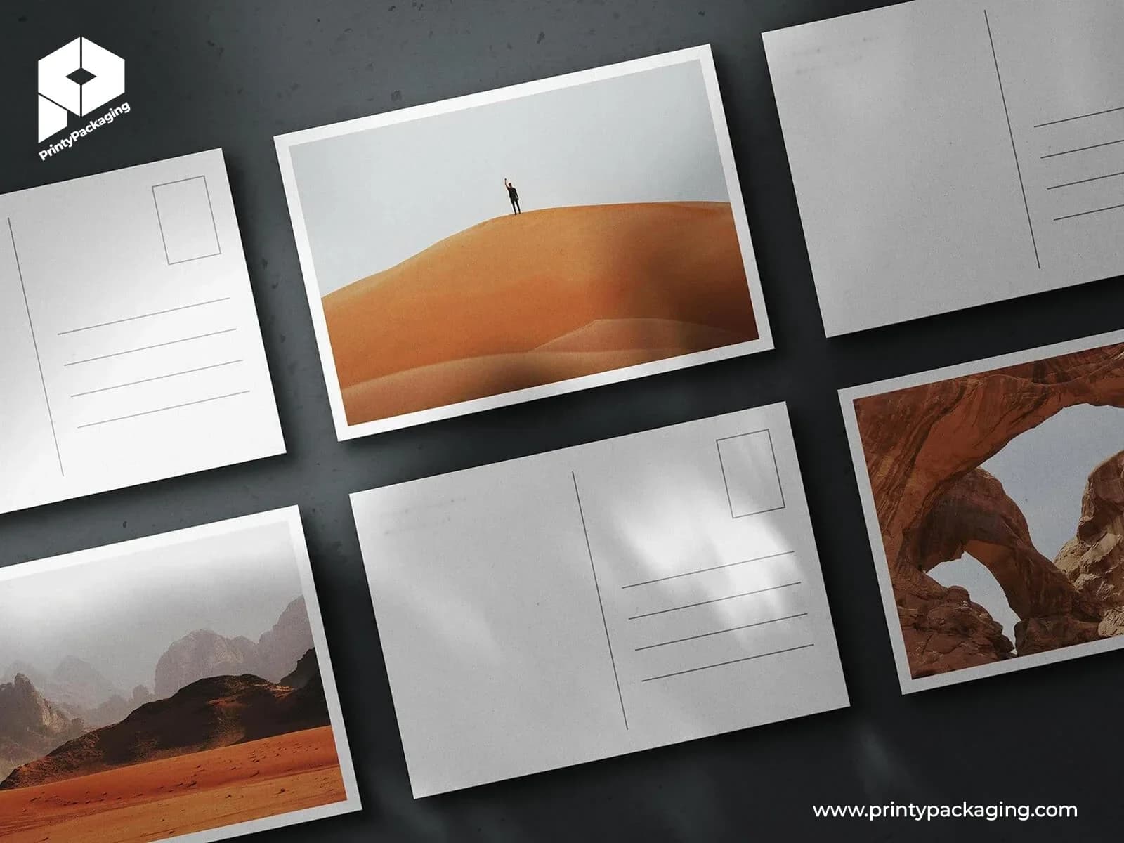 Custom printed A6 postcards with photo fronts and address backs