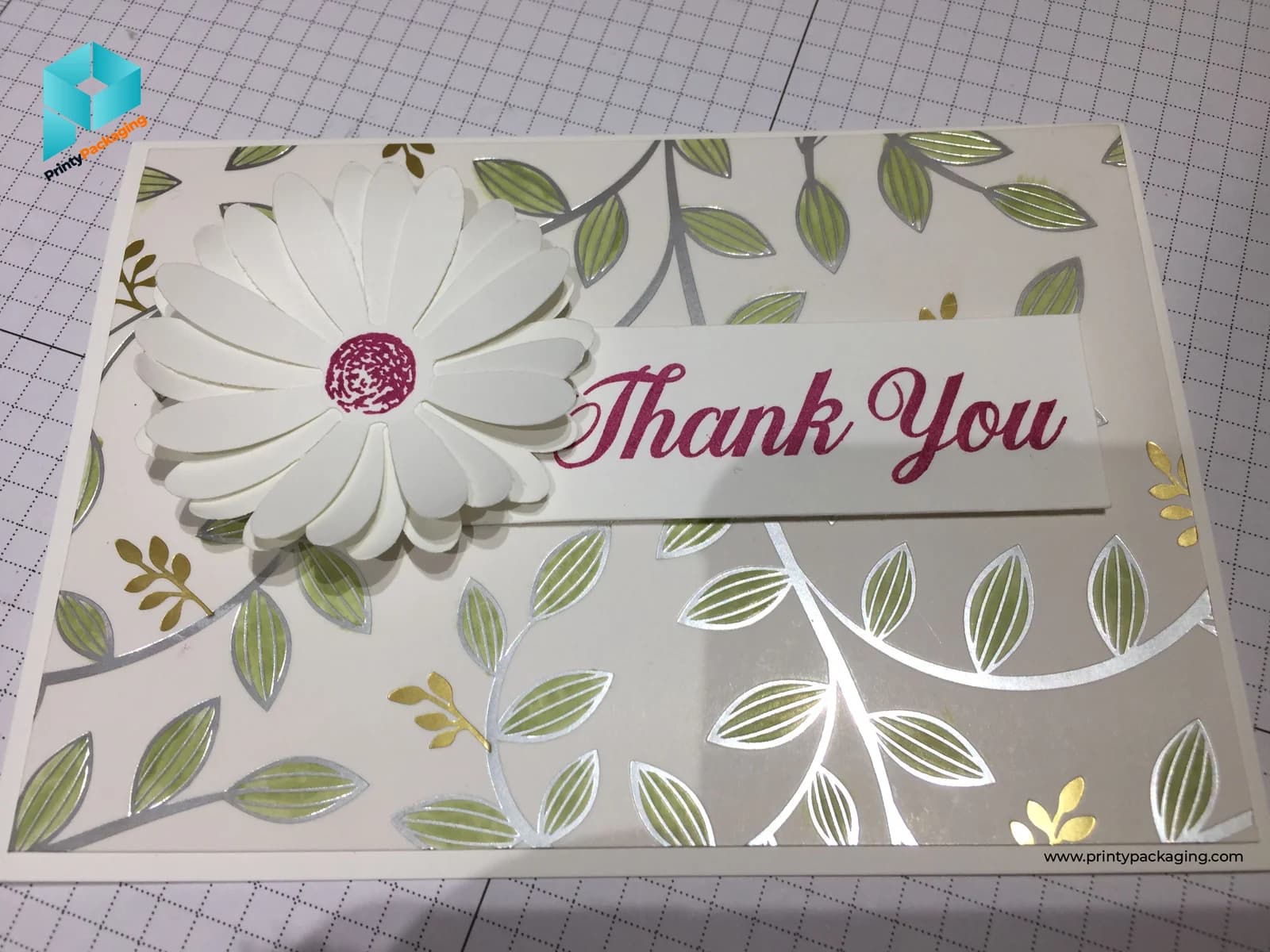 Custom printed thank you card example 1