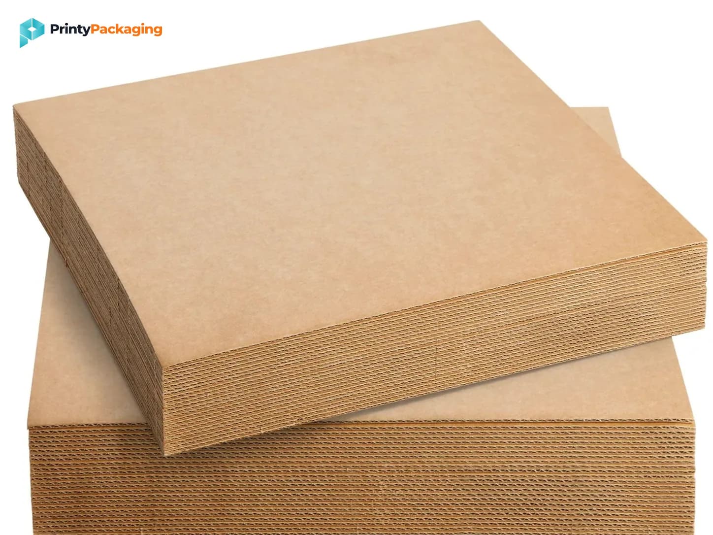Stack of natural kraft board sheets