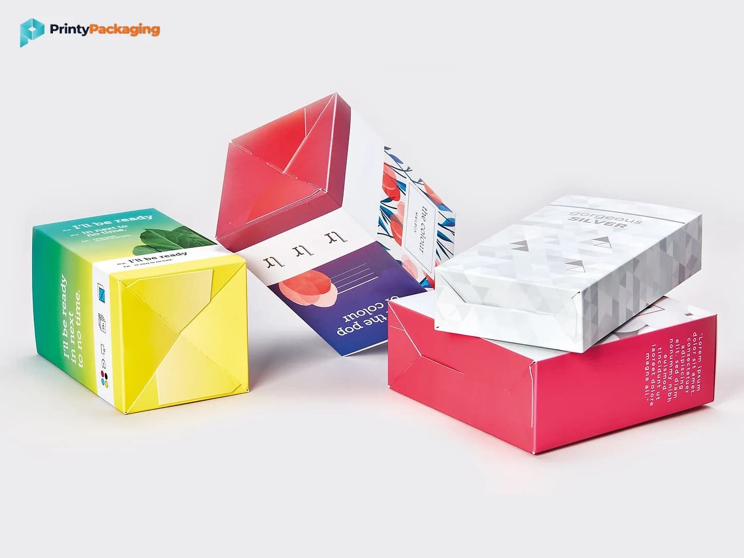 Colourful auto-lock bottom tuck end boxes